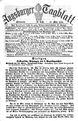 Augsburger Tagblatt Mittwoch 24. März 1858