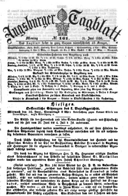 Augsburger Tagblatt Montag 14. Juni 1858