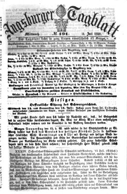 Augsburger Tagblatt Mittwoch 14. Juli 1858