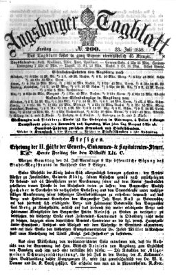 Augsburger Tagblatt Freitag 23. Juli 1858