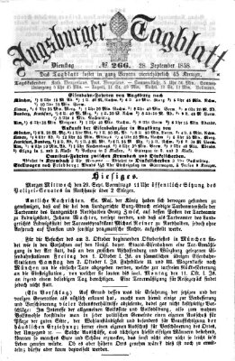 Augsburger Tagblatt Dienstag 28. September 1858