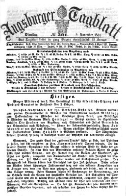 Augsburger Tagblatt Dienstag 2. November 1858