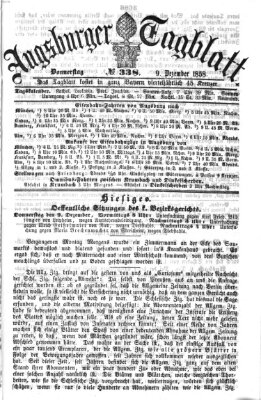 Augsburger Tagblatt Donnerstag 9. Dezember 1858