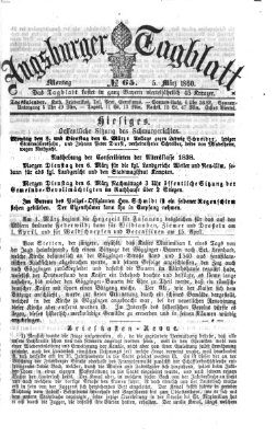 Augsburger Tagblatt Montag 5. März 1860