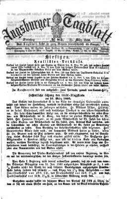 Augsburger Tagblatt Sonntag 25. März 1860