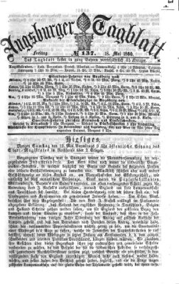 Augsburger Tagblatt Freitag 18. Mai 1860