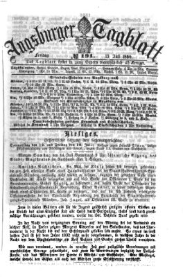 Augsburger Tagblatt Freitag 13. Juli 1860