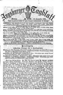 Augsburger Tagblatt Montag 26. November 1860