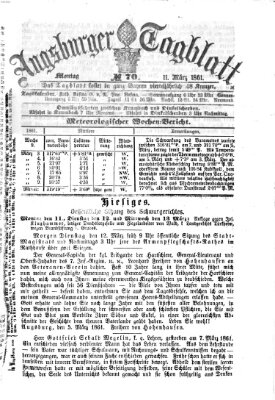 Augsburger Tagblatt Montag 11. März 1861