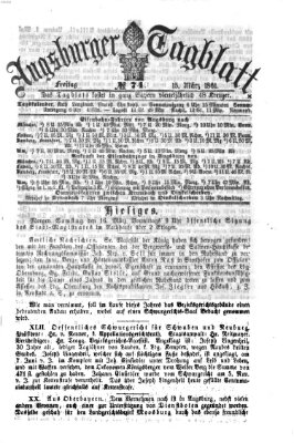 Augsburger Tagblatt Freitag 15. März 1861