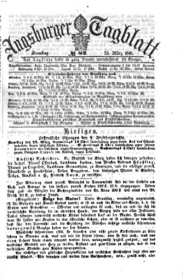 Augsburger Tagblatt Samstag 23. März 1861