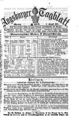 Augsburger Tagblatt Montag 5. August 1861