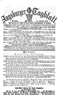 Augsburger Tagblatt Sonntag 27. Oktober 1861