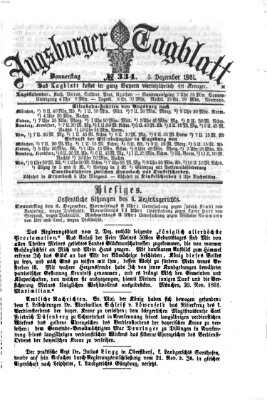 Augsburger Tagblatt Donnerstag 5. Dezember 1861