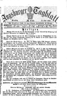 Augsburger Tagblatt Dienstag 27. Mai 1862