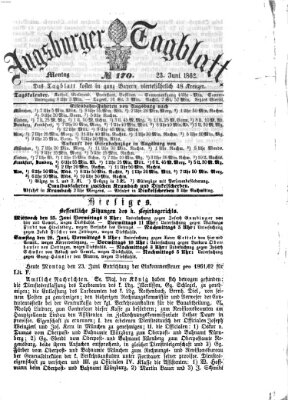 Augsburger Tagblatt Montag 23. Juni 1862