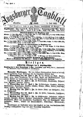Augsburger Tagblatt Samstag 5. Juli 1862