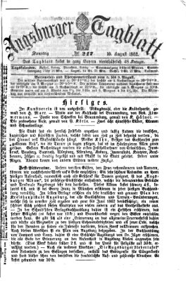 Augsburger Tagblatt Sonntag 10. August 1862