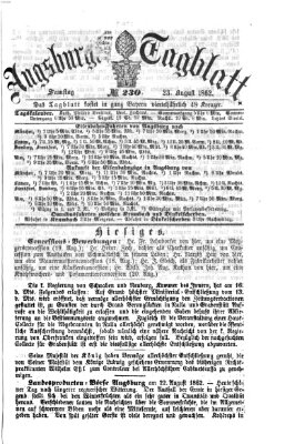 Augsburger Tagblatt Samstag 23. August 1862