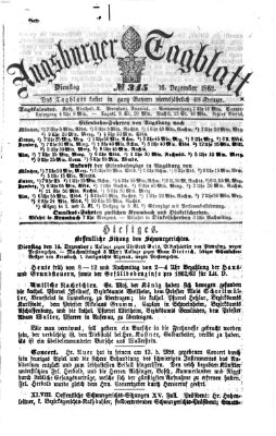 Augsburger Tagblatt Dienstag 16. Dezember 1862