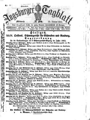 Augsburger Tagblatt Mittwoch 28. Januar 1863