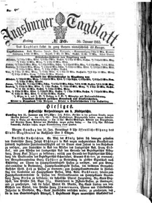 Augsburger Tagblatt Freitag 30. Januar 1863