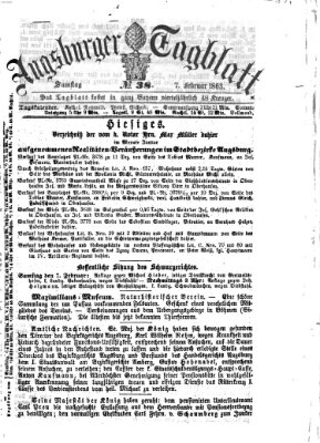 Augsburger Tagblatt Samstag 7. Februar 1863