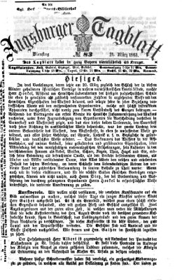 Augsburger Tagblatt Dienstag 24. März 1863