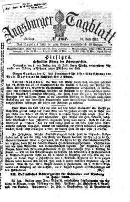 Augsburger Tagblatt Freitag 10. Juli 1863