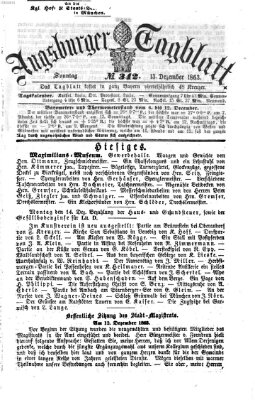 Augsburger Tagblatt Sonntag 13. Dezember 1863