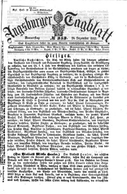 Augsburger Tagblatt Donnerstag 24. Dezember 1863