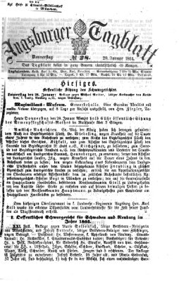 Augsburger Tagblatt Donnerstag 28. Januar 1864