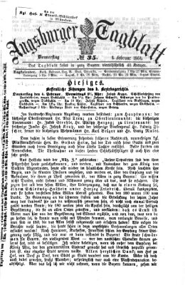Augsburger Tagblatt Donnerstag 4. Februar 1864