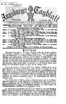 Augsburger Tagblatt Donnerstag 11. Februar 1864