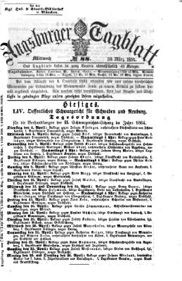 Augsburger Tagblatt Mittwoch 30. März 1864