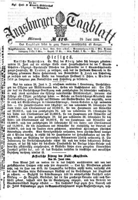 Augsburger Tagblatt Mittwoch 29. Juni 1864