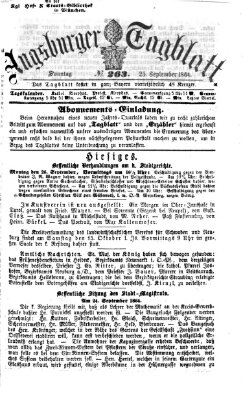 Augsburger Tagblatt Sonntag 25. September 1864