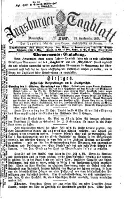 Augsburger Tagblatt Donnerstag 29. September 1864