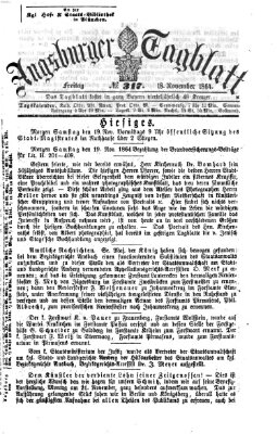 Augsburger Tagblatt Freitag 18. November 1864