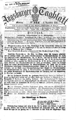 Augsburger Tagblatt Montag 5. Dezember 1864