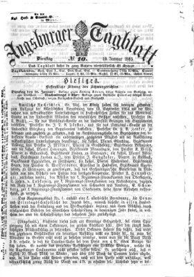 Augsburger Tagblatt Dienstag 10. Januar 1865