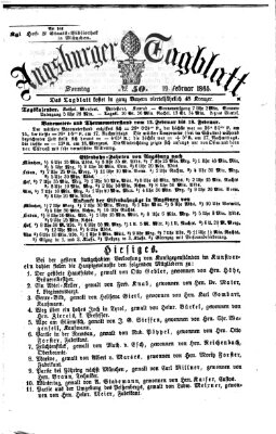 Augsburger Tagblatt Sonntag 19. Februar 1865