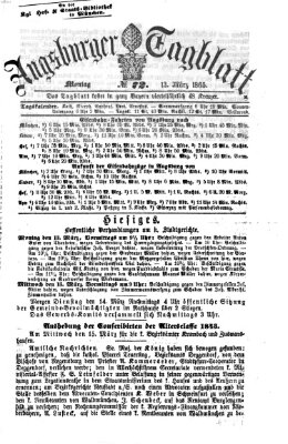 Augsburger Tagblatt Montag 13. März 1865