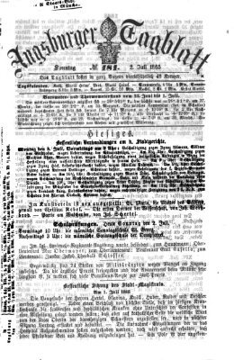 Augsburger Tagblatt Sonntag 2. Juli 1865