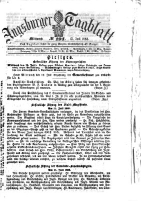 Augsburger Tagblatt Mittwoch 12. Juli 1865