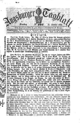 Augsburger Tagblatt Samstag 21. Oktober 1865