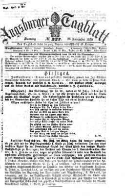 Augsburger Tagblatt Sonntag 26. November 1865