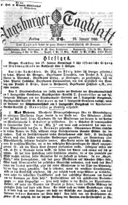 Augsburger Tagblatt Freitag 26. Januar 1866