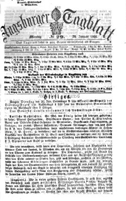 Augsburger Tagblatt Montag 29. Januar 1866