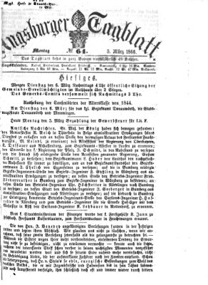 Augsburger Tagblatt Montag 5. März 1866